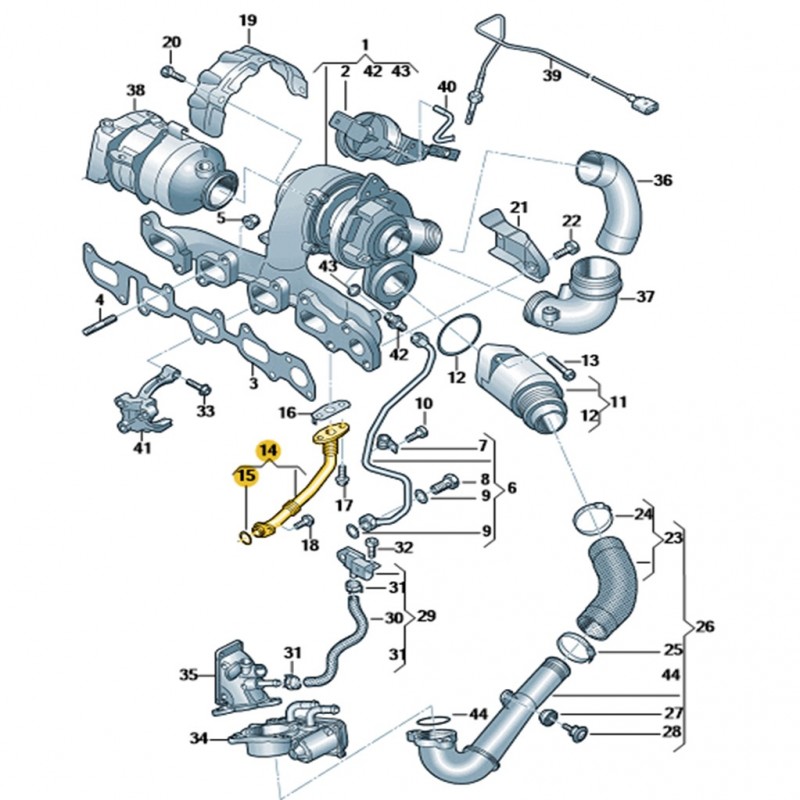 Seat Ateca 2016-2020 Dizel Motor Turbo Yağ Dönüş Borusu 04L145736E