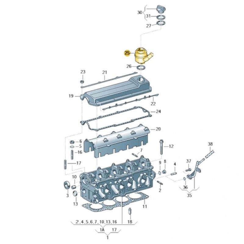 Seat Toledo 1999-2004 1.6 AKL AEH Motor Yağ Kapak Adaptörü 06A103467E
