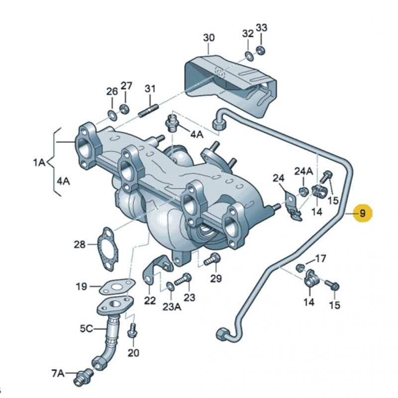 Seat Toledo 2005-2009 BKD BKC BXE Turbo Yağlama Borusu 038145771AG
