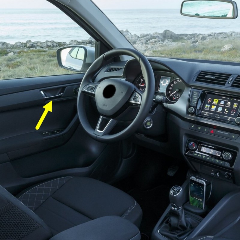 Skoda Fabia 3 2015-2018 Sol Ön Kapı İç Açma Kolu 6V0837221A