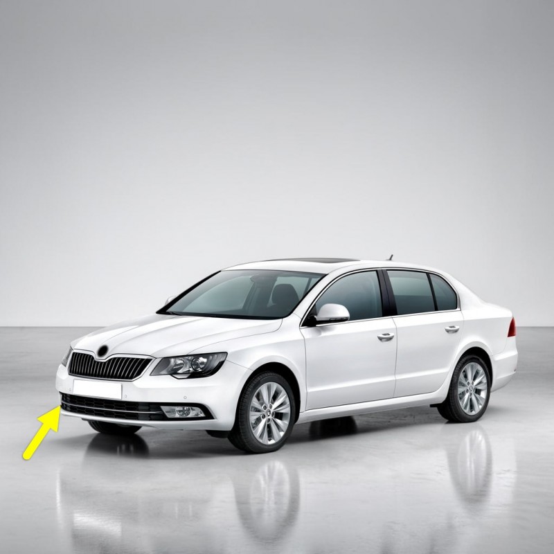Skoda Superb 2 2014-2015 Ön Sağ Sis Farı Krom Tip 3T0941702C