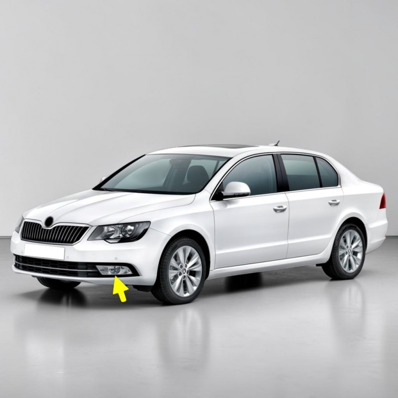 Skoda Superb 2 2014-2015 Ön Sol Sis Farı Krom Tip 3T0941701C