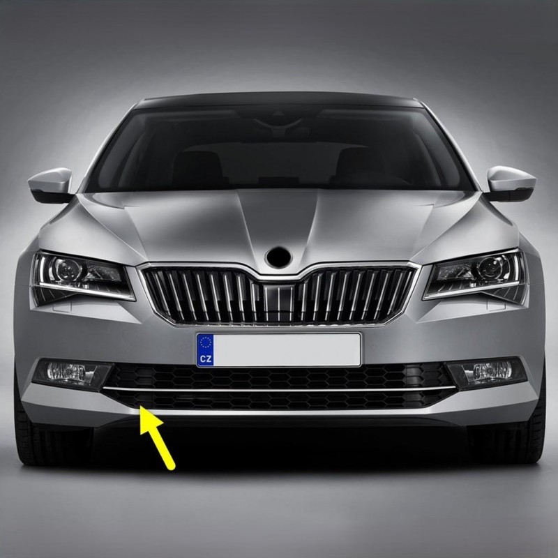 Skoda Superb 3 2015-19 Ön Tampon Sağ Sis Yanı Izgarası Krom 3V0853666