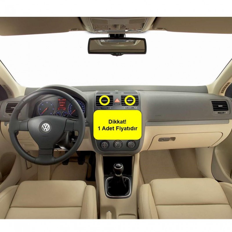 VW Golf 5 2004-2008 Orta Havalandırma Izgarası Yön Tuşu 1K0819728J-bisra