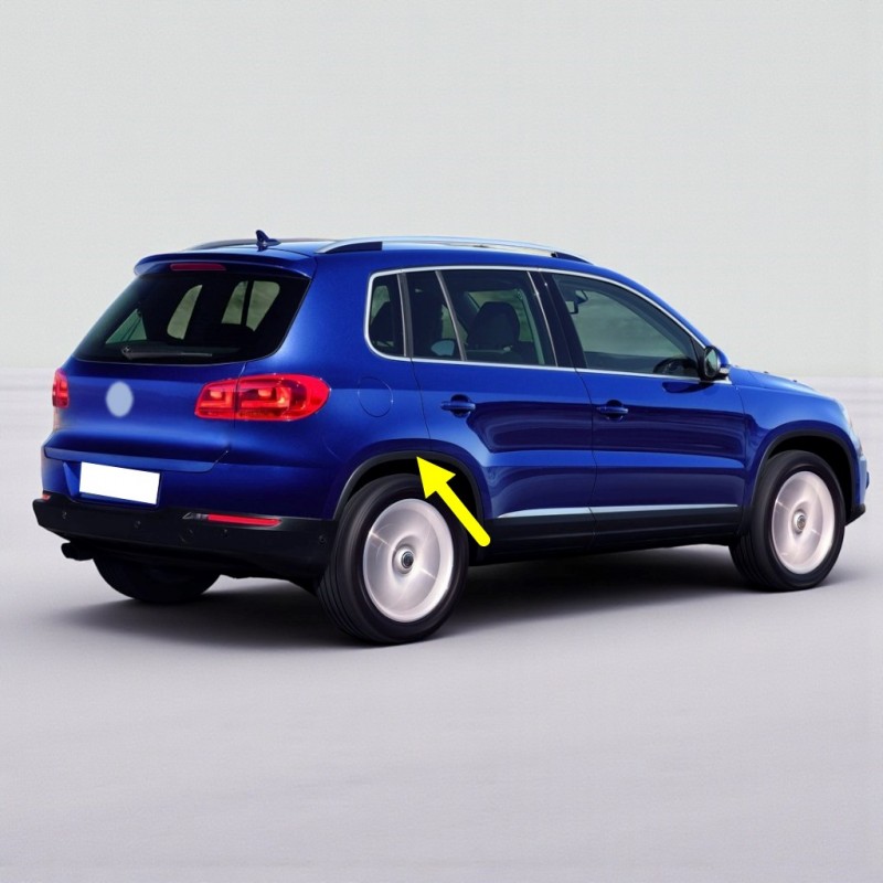 VW Tiguan 2012-2015 Sağ Arka Çamurluk Ağzı Plastik Dodik 5N0854820C